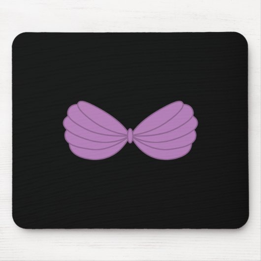 Mermaid Paars Seashell Bra Cartoon Graphic Muismat (Voorkant)