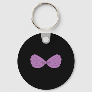 Mermaid Paars Seashell Bra Cartoon Graphic Sleutelhanger