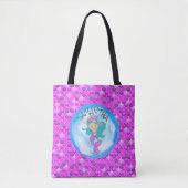 Mermaid Paars Tote Bag (Voorkant)