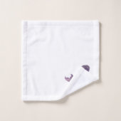 Mermaid Paars Waves Beach Bath Set Bad Handdoek (Wasdoekje)