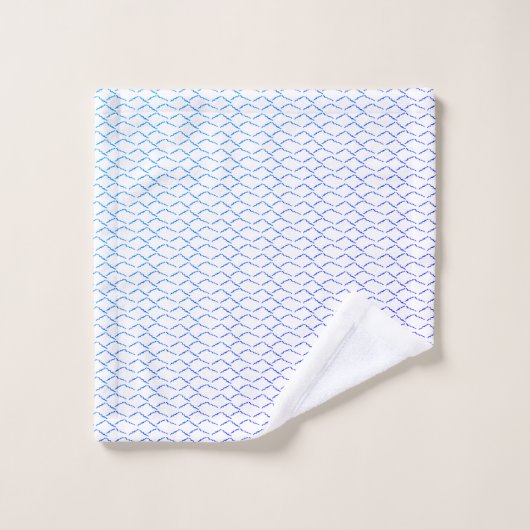 Mermaid Paars Waves Beach Bath Set Bad Handdoek (Wasdoekje)