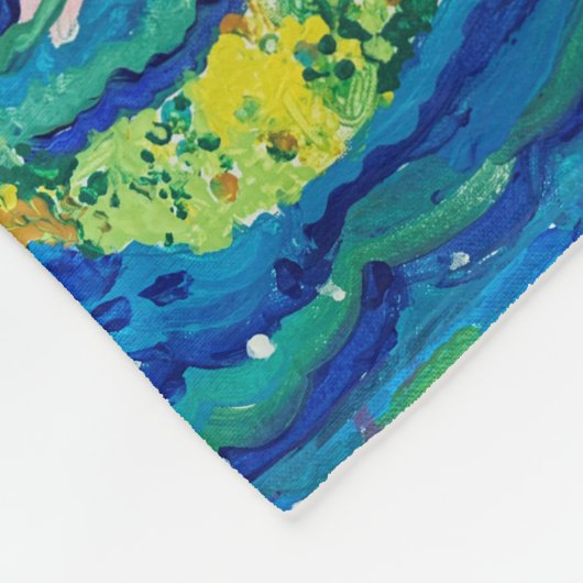 Mermaid Painting Fleece Deken (Hoek)