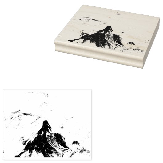 Mermaid Painting Rubberstempel (Gestempeld)