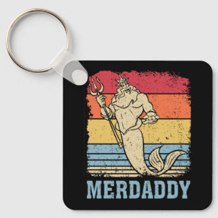 Mermaid papa Fish Vader Sleutelhanger