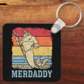 Mermaid papa Fish Vader Sleutelhanger (Achterkant)