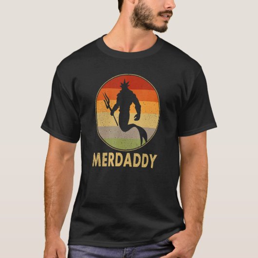 Mermaid papa Fish Vader T-shirt (Voorkant)