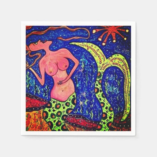 Mermaid Paper Napkin Servet (Voorkant)