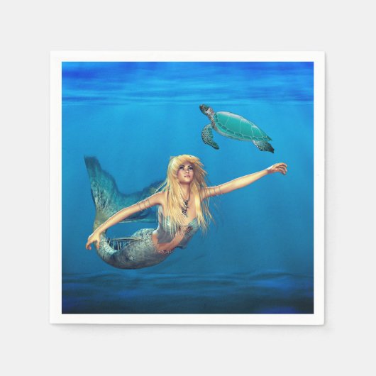 Mermaid Paper Napkin Servet (Voorkant)