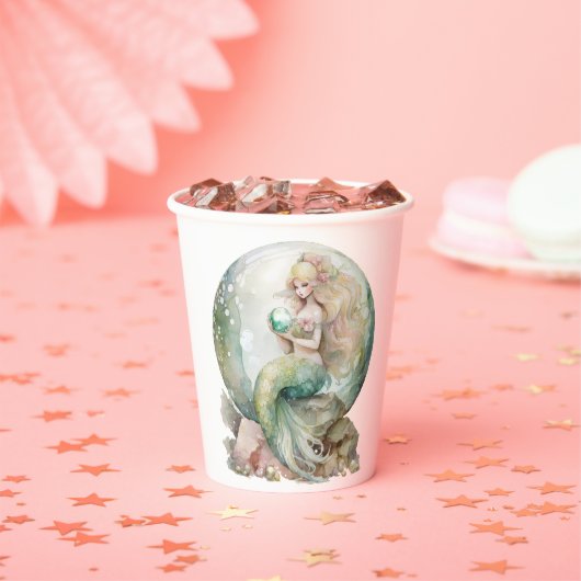 Mermaid Papieren Bekers (Insitu)