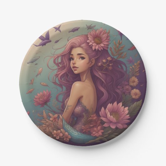 Mermaid Papieren Bordje (Voorkant)