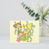 Mermaid Party Briefkaart (Staand voorkant)