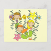 Mermaid Party Briefkaart (Voorkant)