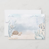 Mermaid Party, gepersonaliseerd met Mermaid Puns Bedankkaart (Achterkant)