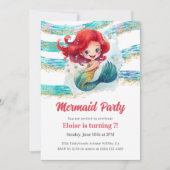 Mermaid Party Kaart (Voorkant)