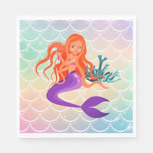 Mermaid Party Napkins Servet (Voorkant)
