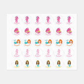 Mermaid Party Oranje labels (Vel)
