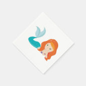 Mermaid Party Oranje Napkins Servet (Hoek)