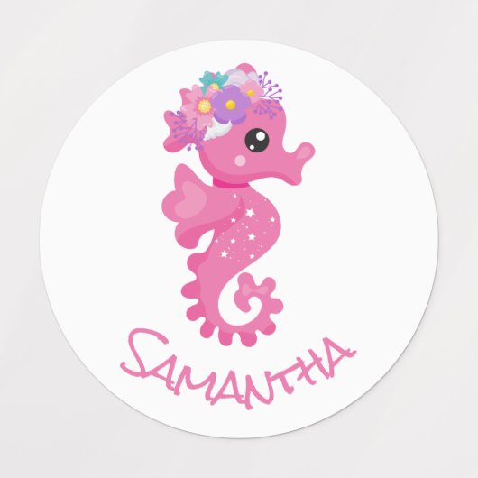 Mermaid Party Paars Labels (Design 1)