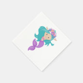 Mermaid Party Paars Napkins Servet (Hoek)