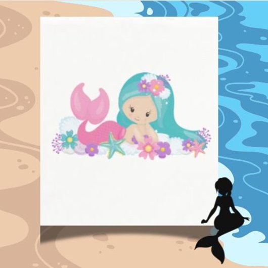 Mermaid Party Paars Napkins Servet