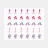 Mermaid Party Paarse labels (Vel)