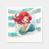 Mermaid Party Paper Napkin Servet (Voorkant)