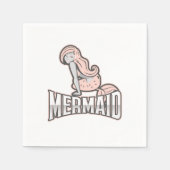 Mermaid Party Pink Napkins Servet (Voorkant)