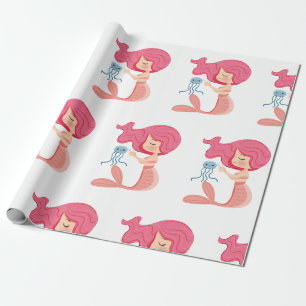 Mermaid Party Pirate Wrapping Paper Cadeaupapier
