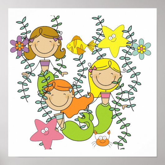 Mermaid Party Poster (Voorkant)