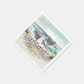 Mermaid Party roze Servet (Hoek)