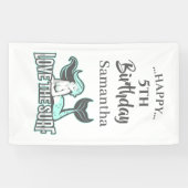 MERMAID PARTY SCHATTIGE BLAUW thema Banner (Horizontaal)