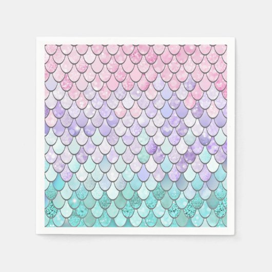 Mermaid Party Supplies, Paper Napkins Servet (Voorkant)