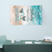 MERMAID PARTY Surf Blauw thema Banner (Beurs)