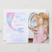  Mermaid Party-uitnodigingen voor kinderen Kaart (Voorkant)