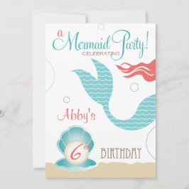 Mermaid Party | Verzoeken van geboorte Kaart