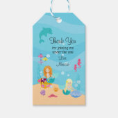 Mermaid Party voor Zee Dank u wel Cadeaulabel (Voorkant)