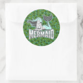 Mermaid Party Warrior Classic Round Sticker (Tas)