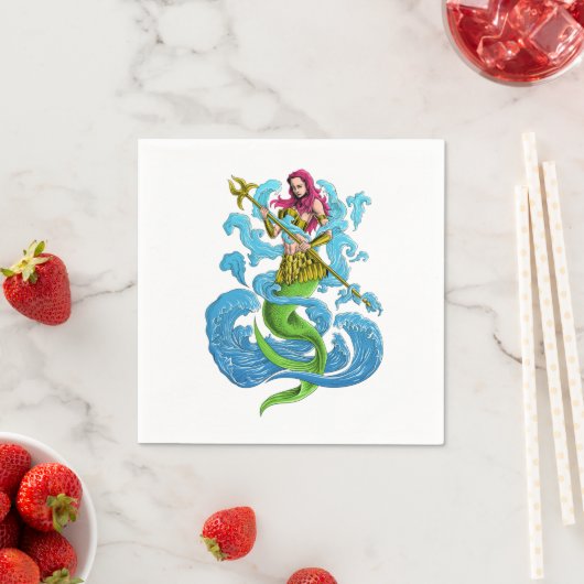 Mermaid Party Warrior Napkins Servet (Insitu)