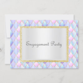 Mermaid pastel Glitter Elegant Verloving Kaart