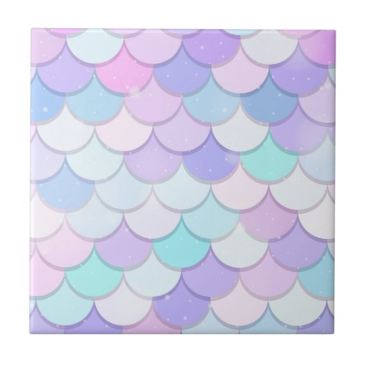 Mermaid-patroon Tegeltje (Voorkant)