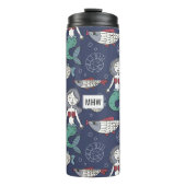 Mermaid Pattern aangepaste monogram tumbler Thermosbeker (Voorkant)