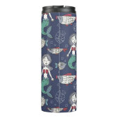 Mermaid Pattern aangepaste monogram tumbler Thermosbeker (Achterkant)