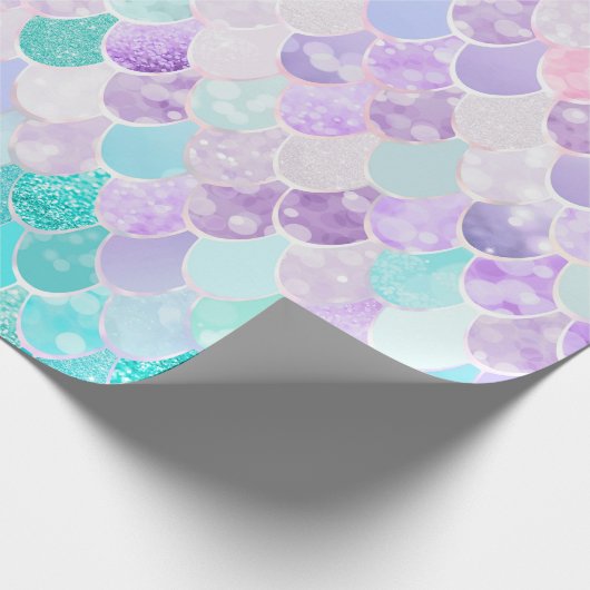 Mermaid Pattern Birthday Gift Wrapping Paper Cadeaupapier (Hoek)