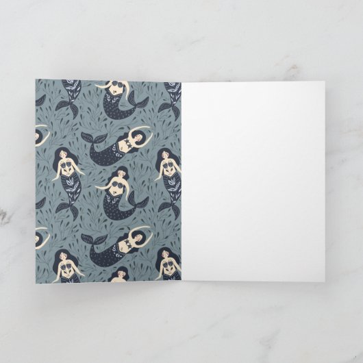 Mermaid Pattern | Blanco Kaart (Binnen)