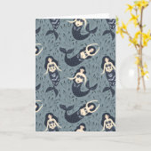 Mermaid Pattern | Blanco Kaart (Gele Bloem)