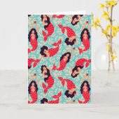 Mermaid Pattern | Blanco Kaart (Gele Bloem)