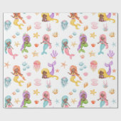 Mermaid Pattern Cadeaupapier (Vlak)