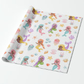 Mermaid Pattern Cadeaupapier (Uitgerold)