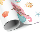 Mermaid Pattern Cadeaupapier (Rol Hoek)