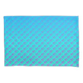 Mermaid Pattern in Aqua Blue en Paars Kussensloop (Voorkant)